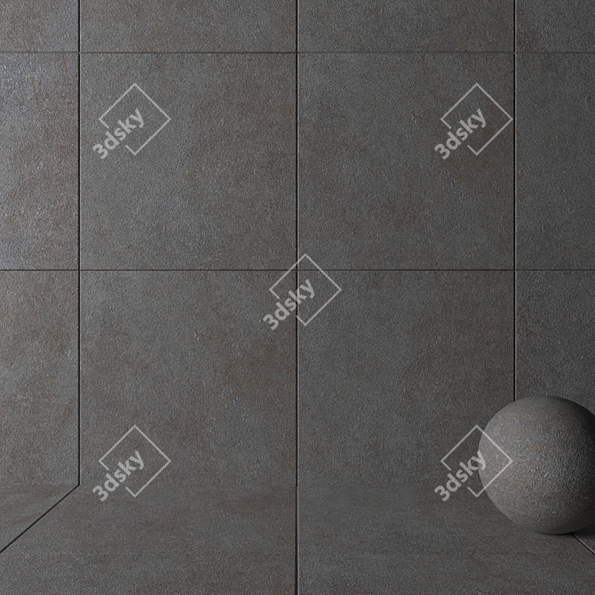 HD Multi-Texture Wall & Floor Tiles 3D model image 2
