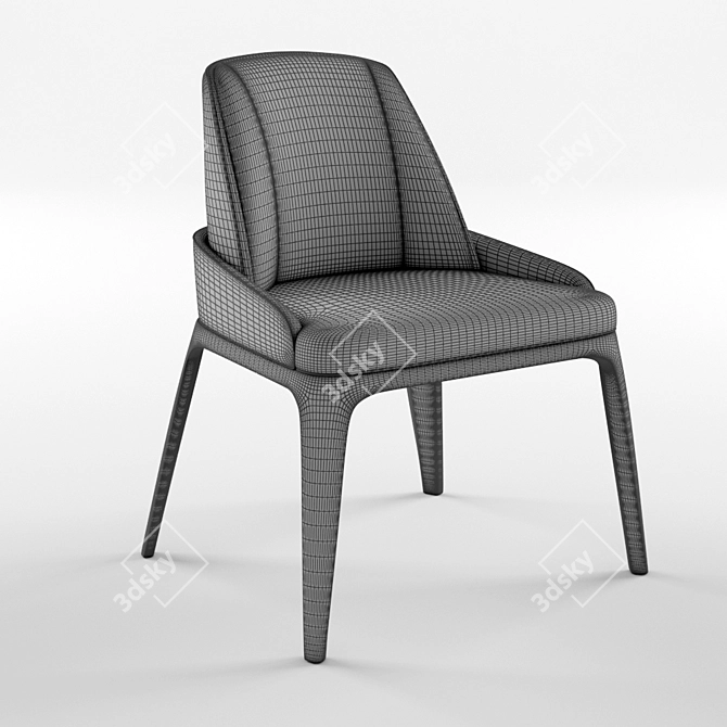 Luxurious Bentley Home Malvern Chair 3D model image 3