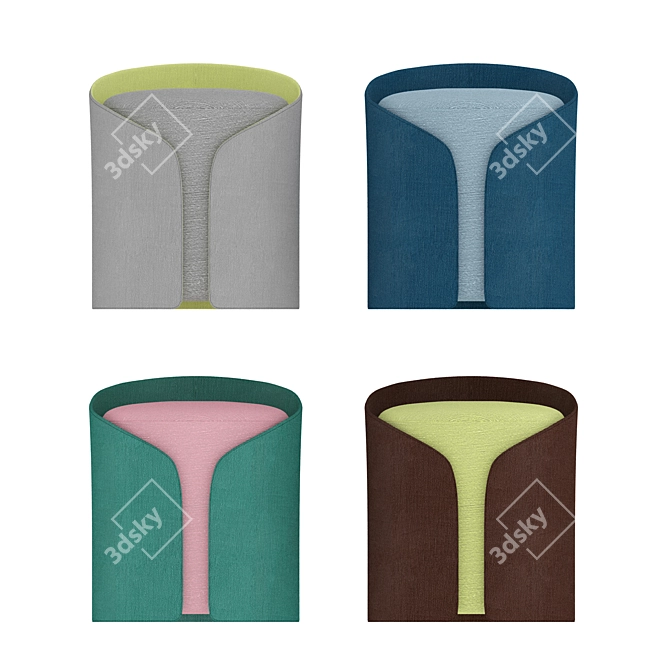 Luxury Comfort Ottoman 3D model image 3