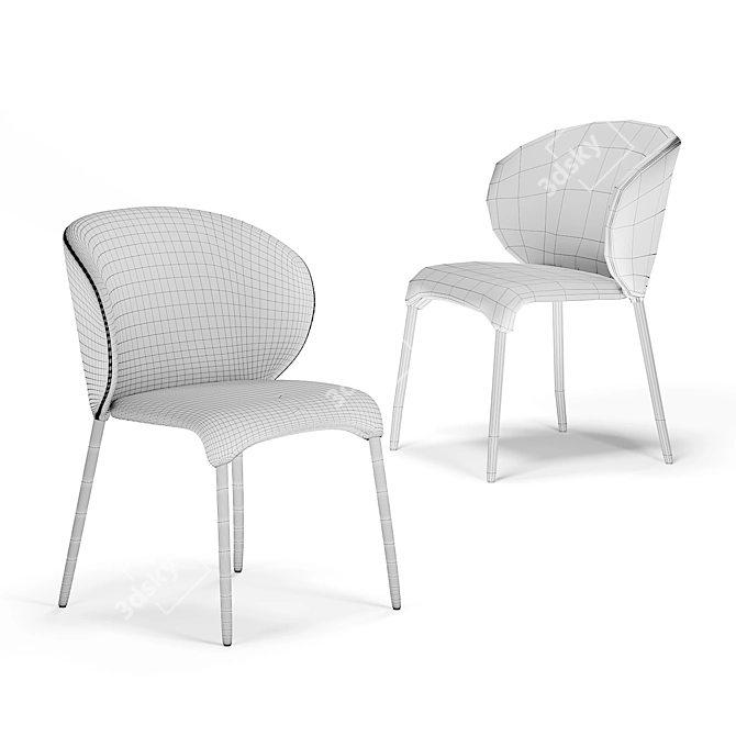 Elegant Remy Dining Chair 3D model image 3