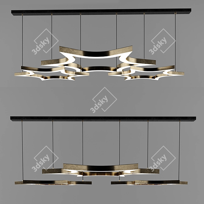 Starry Sky Ceiling Light 3D model image 1