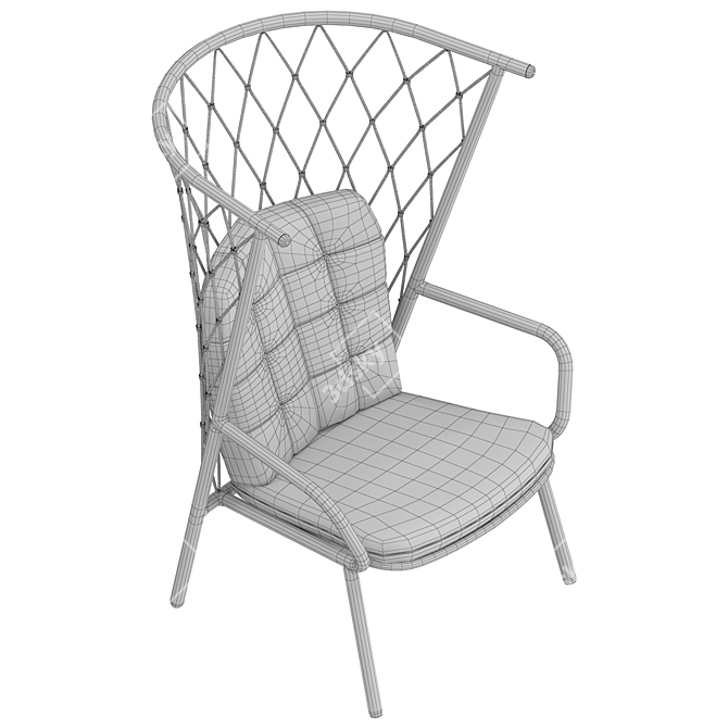 Elegant Nef Aluminium Seat Collection 3D model image 3