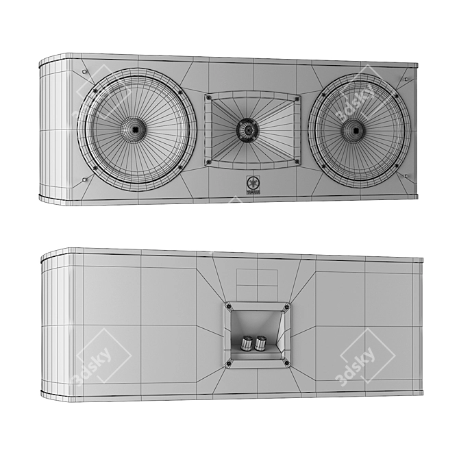 Yamaha NS-C444 Central Speaker System 3D model image 3