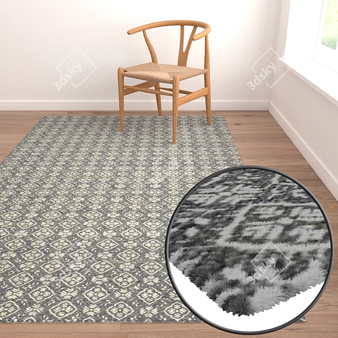 High Quality Carpet Set 3D model image 2