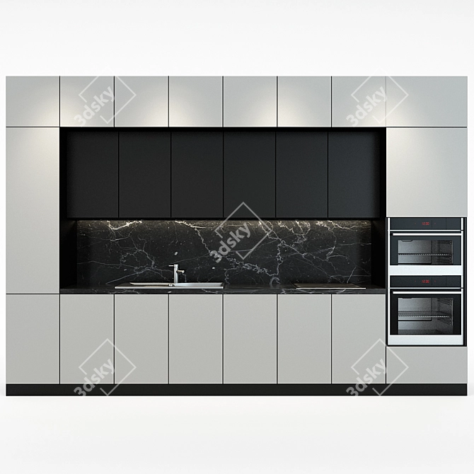 Sleek & Stylish Kitchen Upgrade 3D model image 1