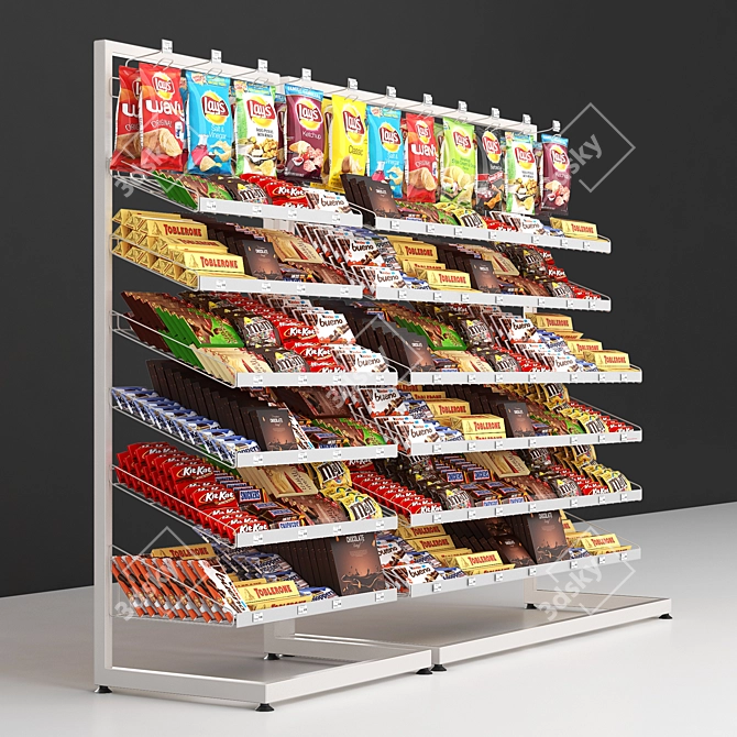 Checkout Racks with Filling - Compact and Versatile! 3D model image 2