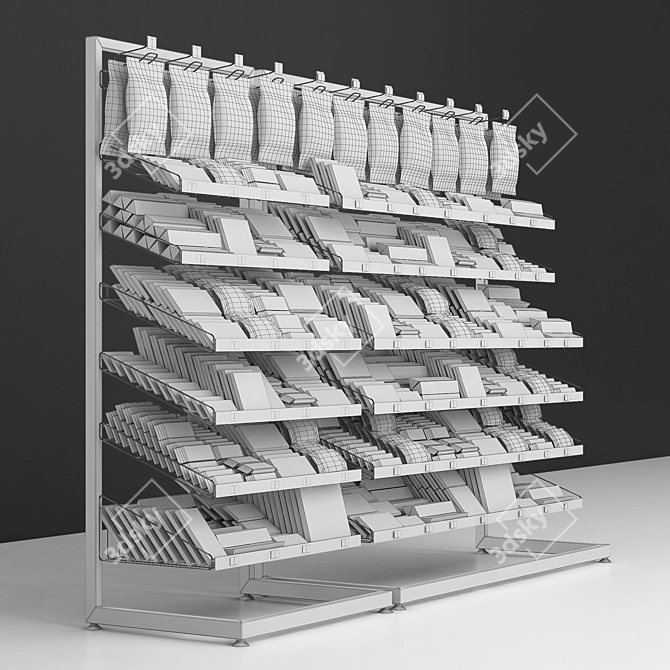 Checkout Racks with Filling - Compact and Versatile! 3D model image 3