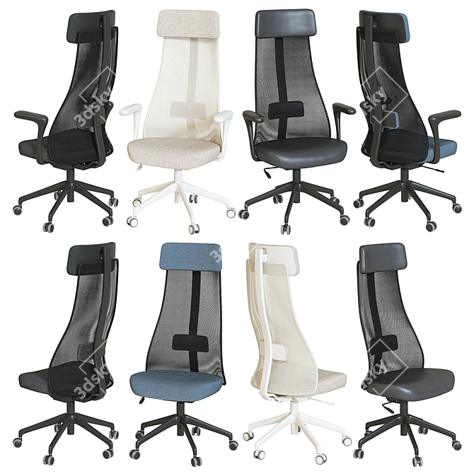 JARVFJALLET Ergonomic Swivel Chair - Stylish Comfort for Any Workspace 3D model image 2