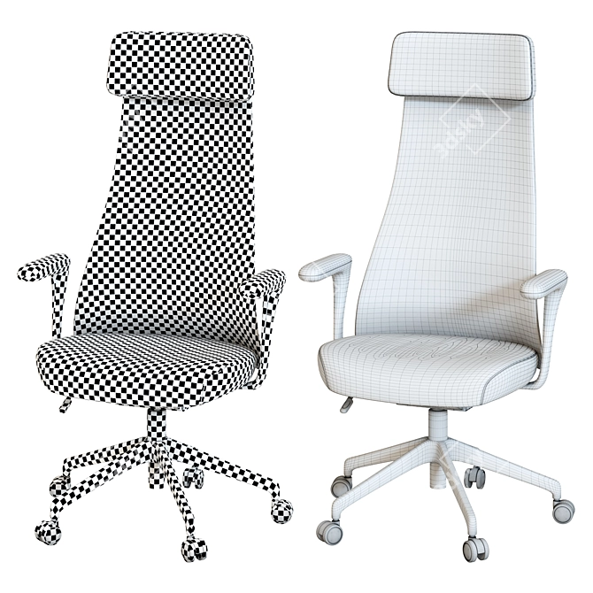 JARVFJALLET Ergonomic Swivel Chair - Stylish Comfort for Any Workspace 3D model image 3