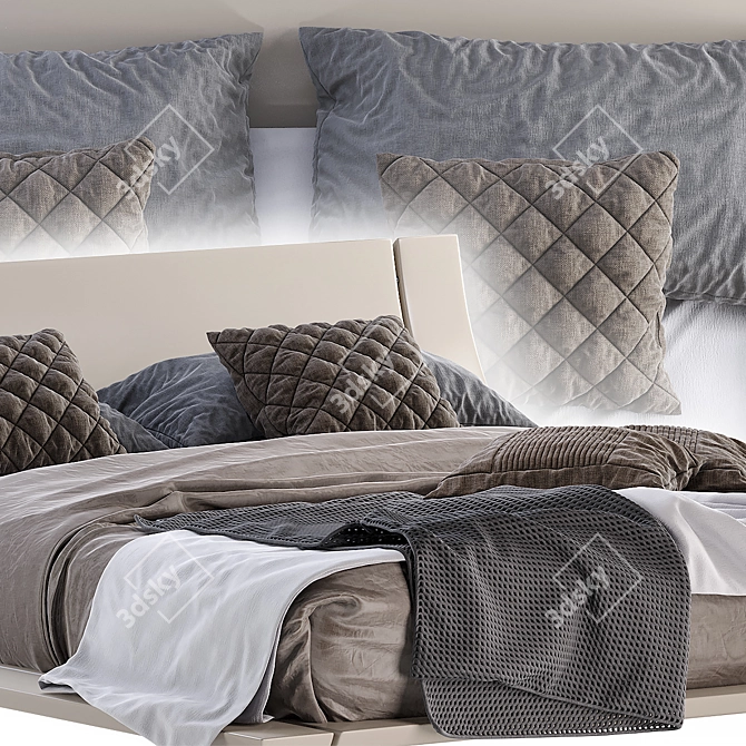 Mondo Aqua 2 Bed: Sleek & Stylish 3D model image 2