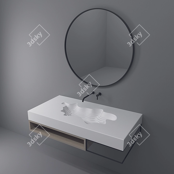 Sleek Bathroom Set: 3D Models & Textures 3D model image 2