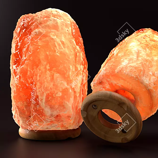 Natural Himalayan Salt Lamp 3D model image 1