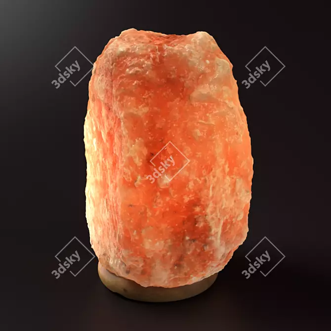 Natural Himalayan Salt Lamp 3D model image 2