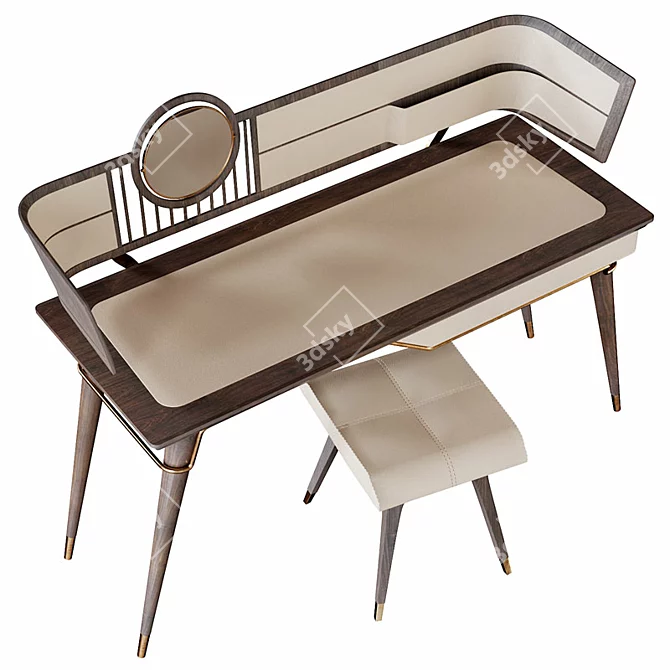 Elegant Melting Light Turri Dressing Table 3D model image 2