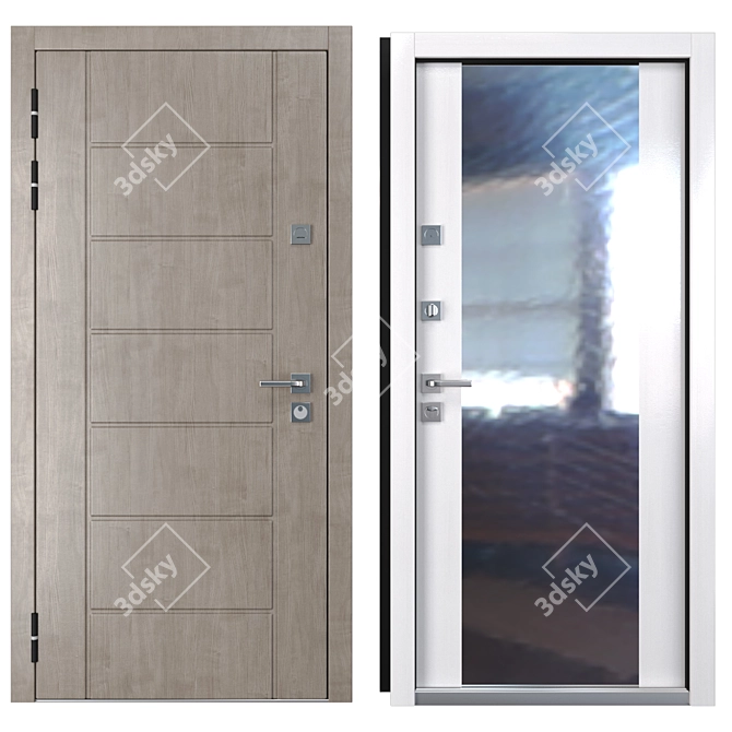 World's Finest Entrance Metal Door 3D model image 3