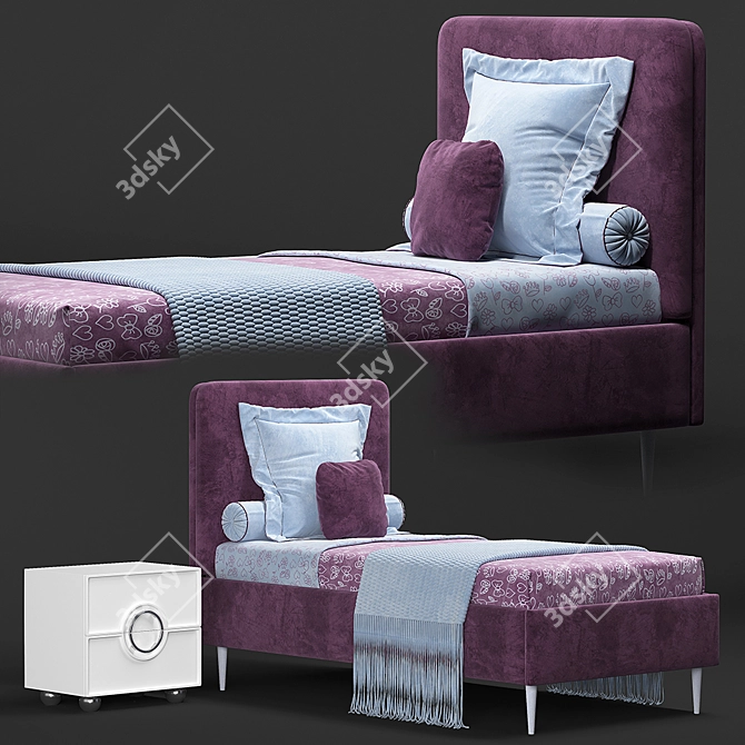 Modern Balcon Child Bed 3D model image 1