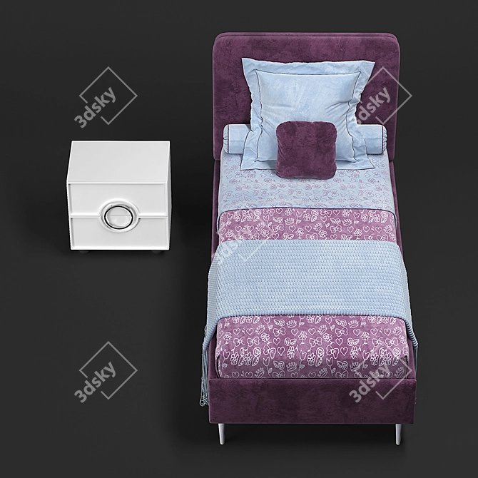 Modern Balcon Child Bed 3D model image 2