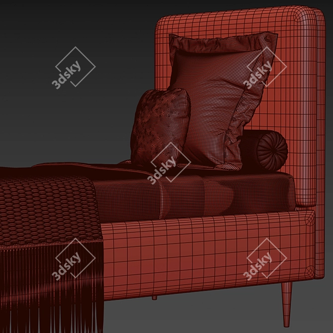 Modern Balcon Child Bed 3D model image 3