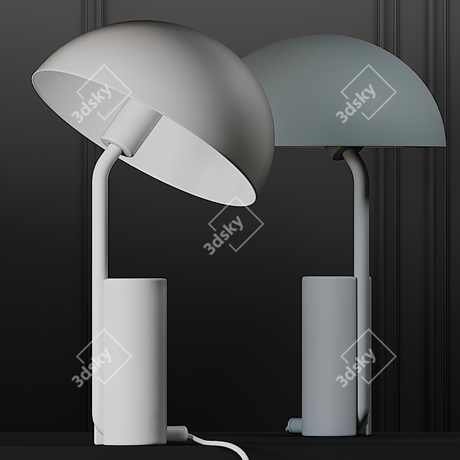 Elegant Cap Table Lamps by Normann Copenhagen 3D model image 3