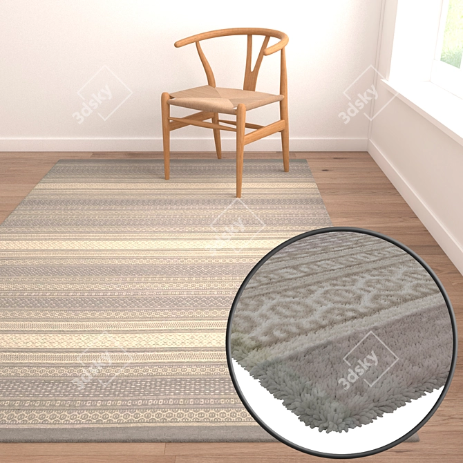 Luxury Carpet Set: High-Quality Textures for Stunning Visuals 3D model image 2