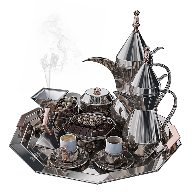 Title (English):  Modern Coffee Set

Title (Russian):  Современный кофейный набор 3D model image 1