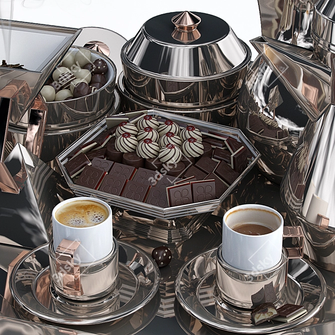 Title (English):  Modern Coffee Set

Title (Russian):  Современный кофейный набор 3D model image 2