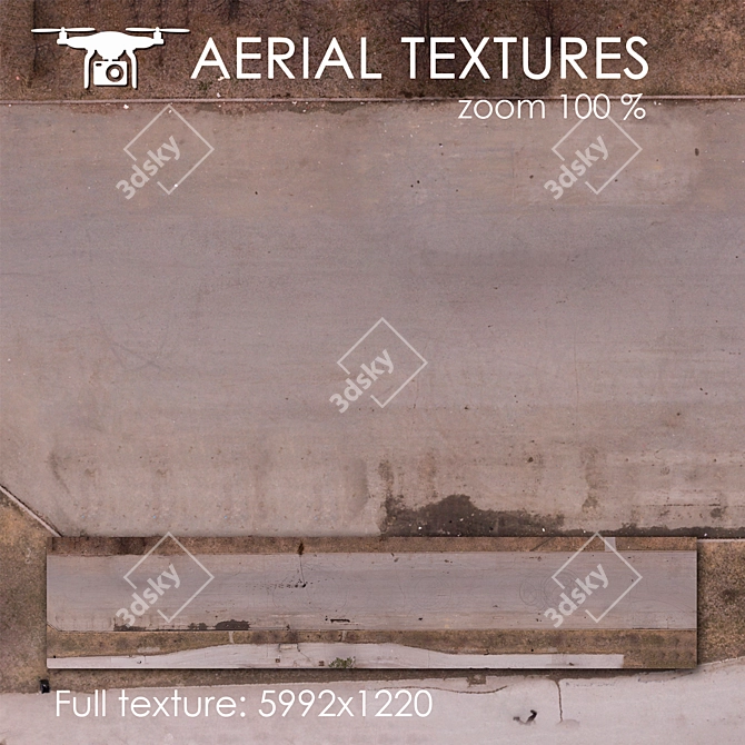 Aerial Asphalt Texture: Perfect for Urban Visualizations 3D model image 1