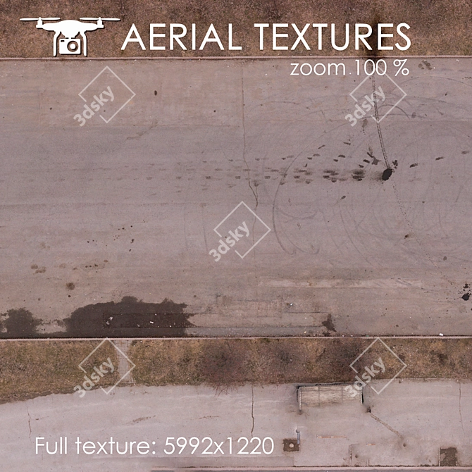 Aerial Asphalt Texture: Perfect for Urban Visualizations 3D model image 2