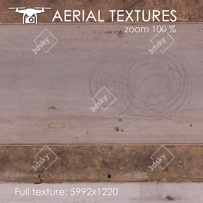 Aerial Asphalt Texture: Perfect for Urban Visualizations 3D model image 3