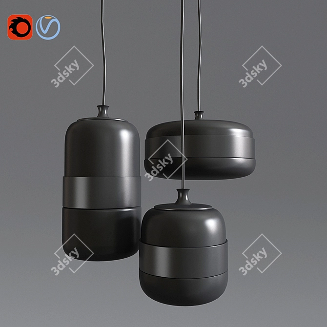 Elegant Vistosi Pendant: Futura SP 3D model image 2