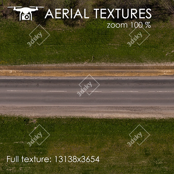 Aerial Road Texture 3D model image 2