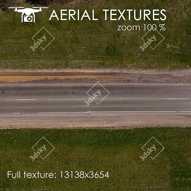 Aerial Road Texture 3D model image 3