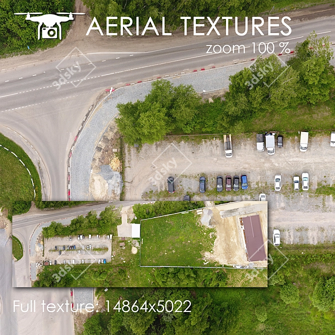 Aerial Texture for Exterior Designs 3D model image 1