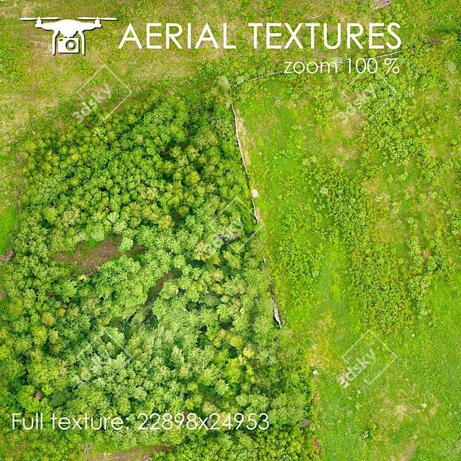 Aerial Field Texture 3D model image 2
