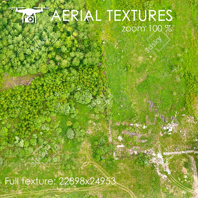 Aerial Field Texture 3D model image 3