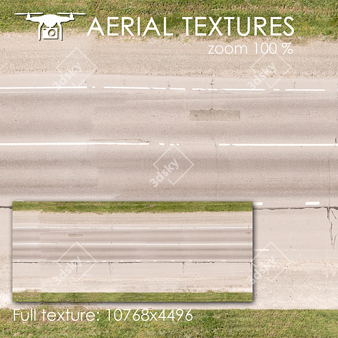 Aerial Textured Exterior for Medium to Long Range 3D model image 1
