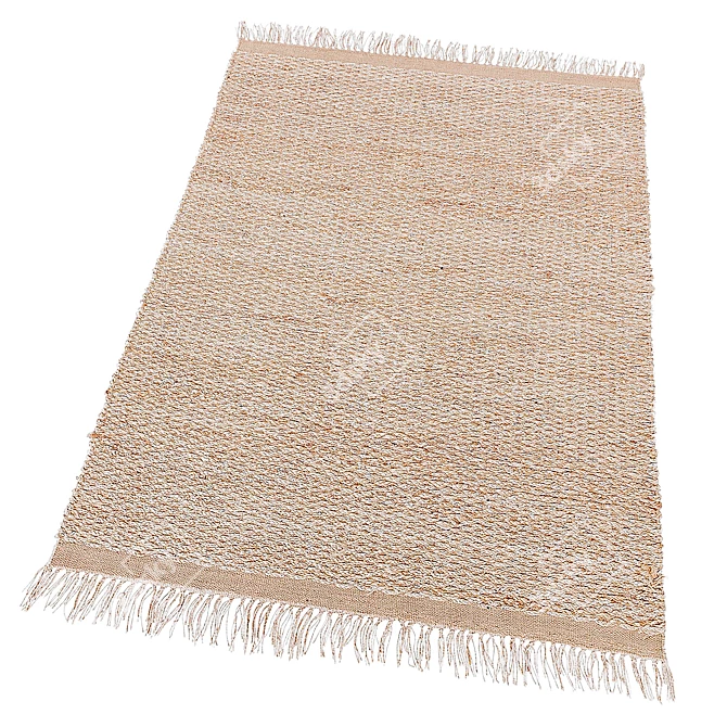 Renewable Jute Fiber Rug: 195cm x 133cm (2.59 sqm) 3D model image 2