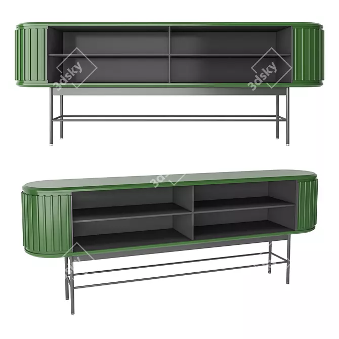 Compact Modern Sideboard - 196x39x75 cm 3D model image 1