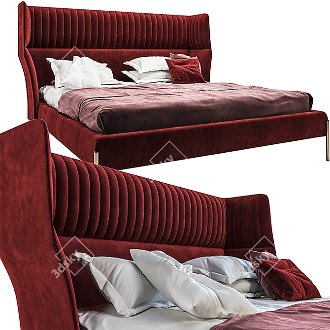 Elegant Dolly Lara Bed 3D model image 1