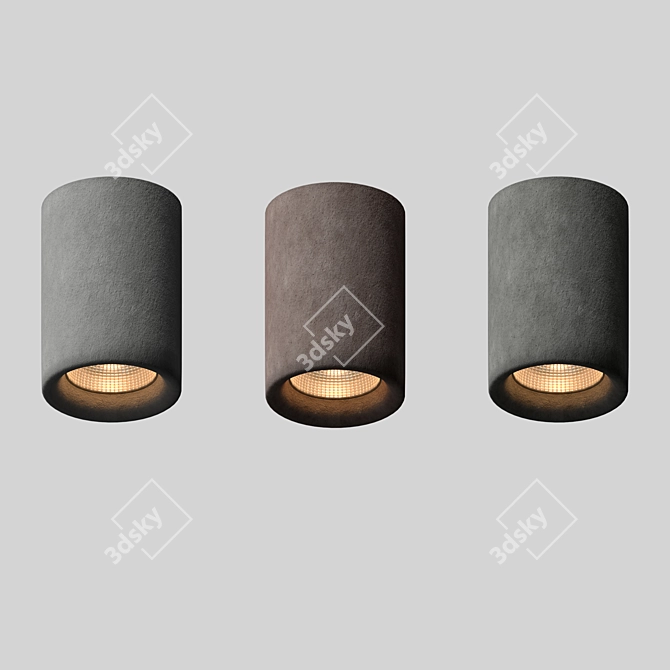 Minimalist Concrete Lamps 3D model image 1