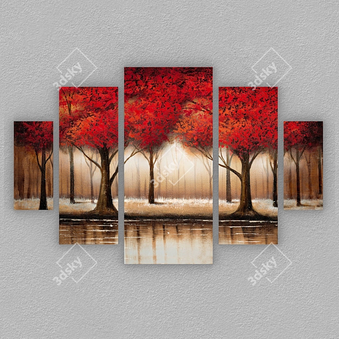 Wall Art Set: Versatile Digital Files 3D model image 1