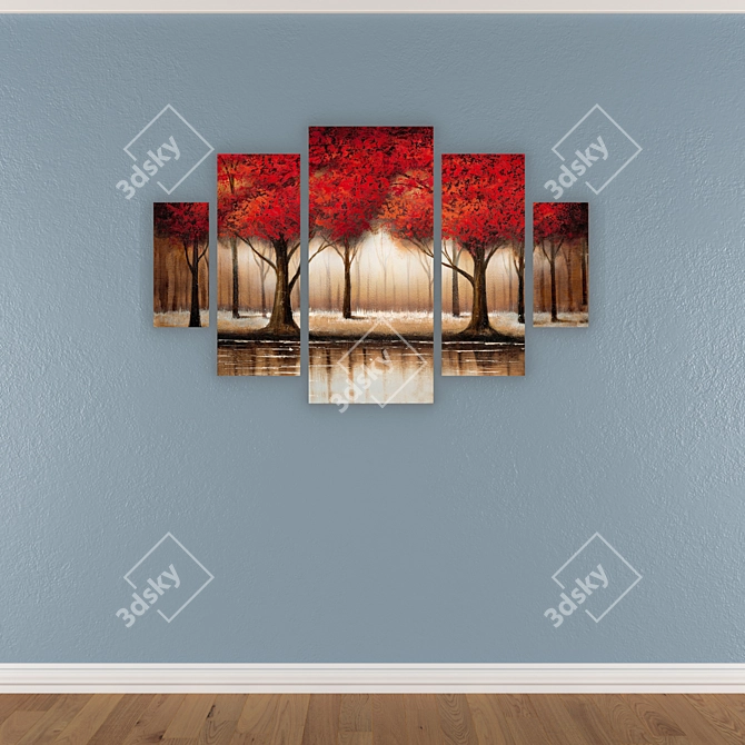 Wall Art Set: Versatile Digital Files 3D model image 3