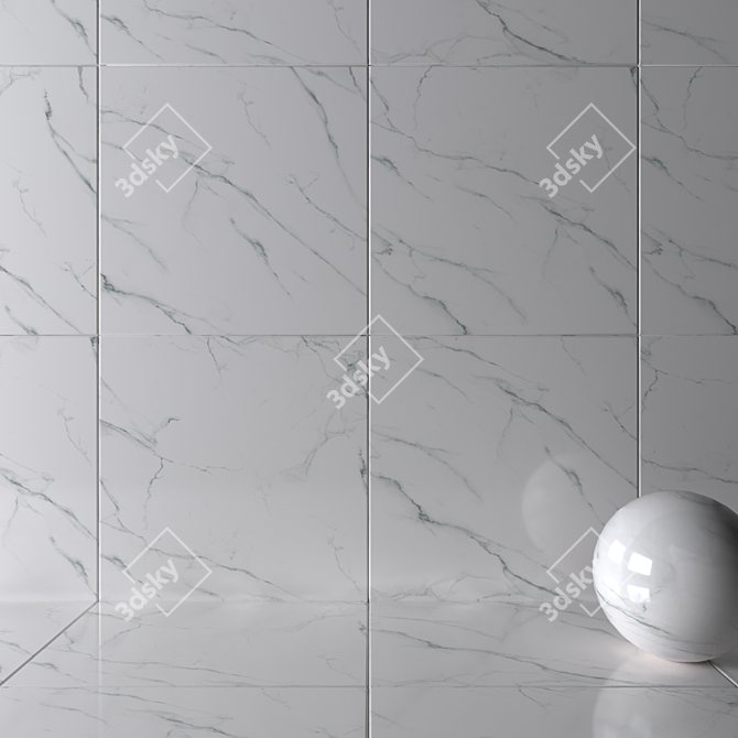 HD Multi-Texture Wall Tiles Set 3D model image 2