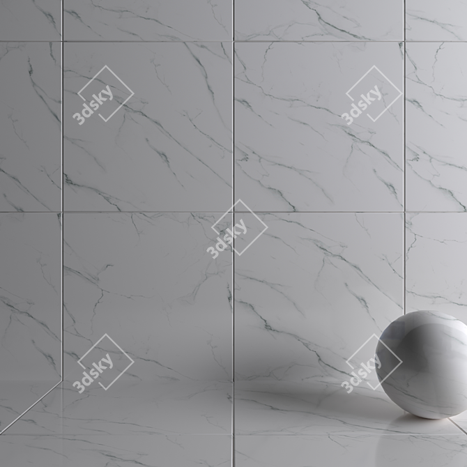 HD Multi-Texture Wall Tiles Set 3D model image 3