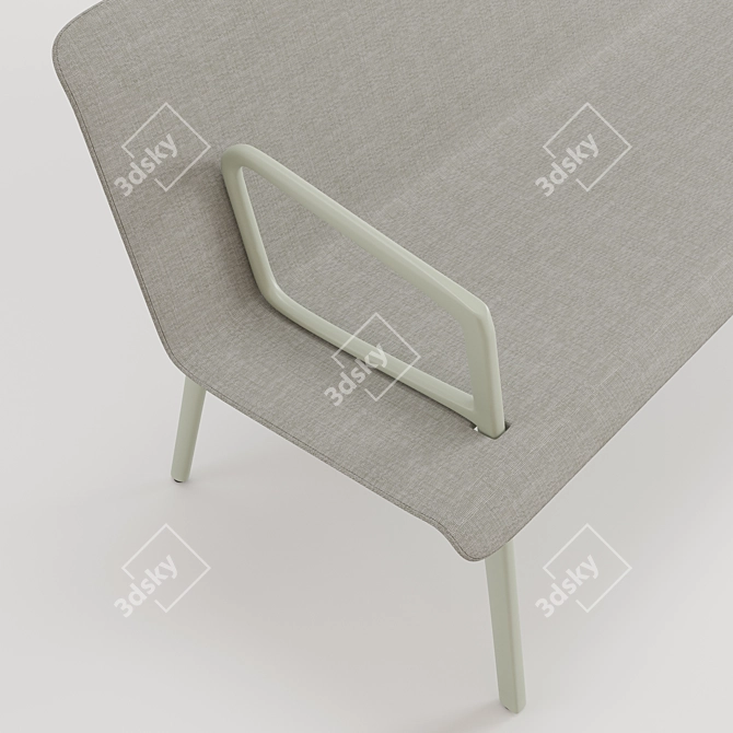 Modern Minimal Bench: The Axyl 3D model image 3