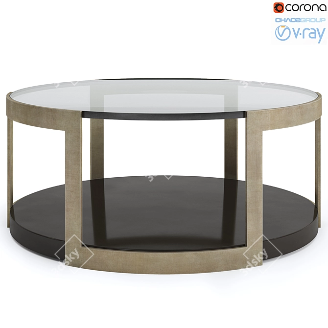 Elegant Horseguards Coffee Table 3D model image 1