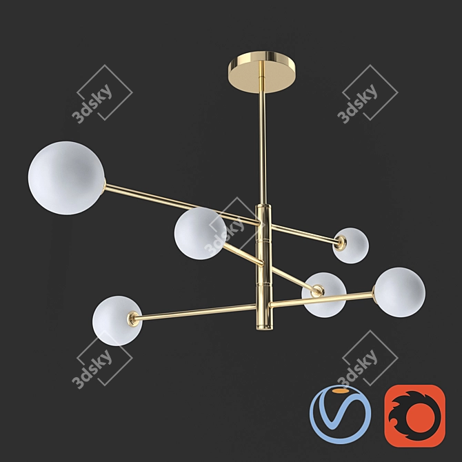 Elegant Estelle Chandelier 4418 3D model image 1