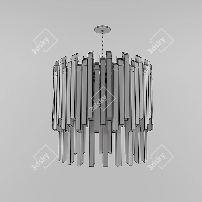 Elegant Crystal Chandelier 3D model image 2