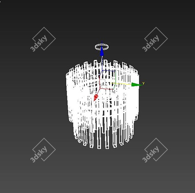 Elegant Crystal Chandelier 3D model image 3