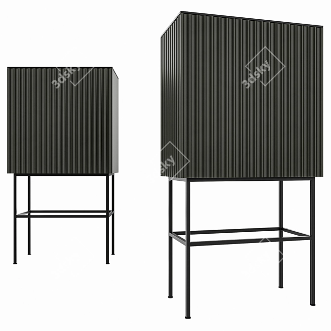 Elegant Lines Sideboard: Minimalistic Grace for your Space 3D model image 1